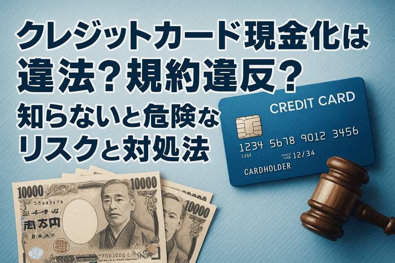 クレジットカード現金化は違法？規約違反？知らないと危険なリスクと対処法