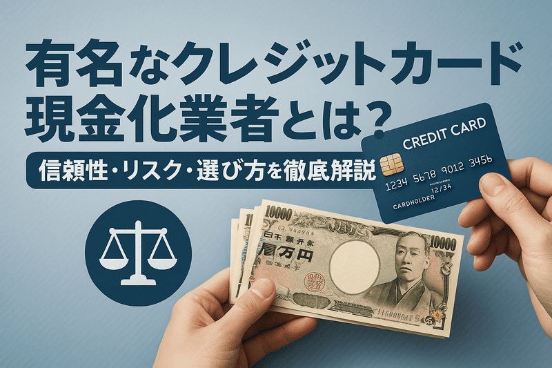 有名なクレジットカード現金化業者とは？信頼性・リスク・選び方を徹底解説