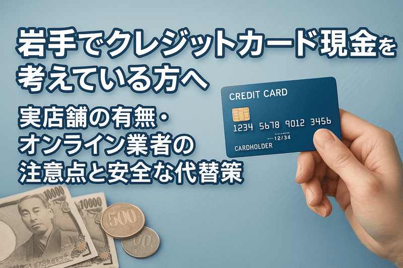 岩手でクレジットカード現金化を考えている方へ｜実店舗の有無・オンライン業者の注意点と安全な代替策